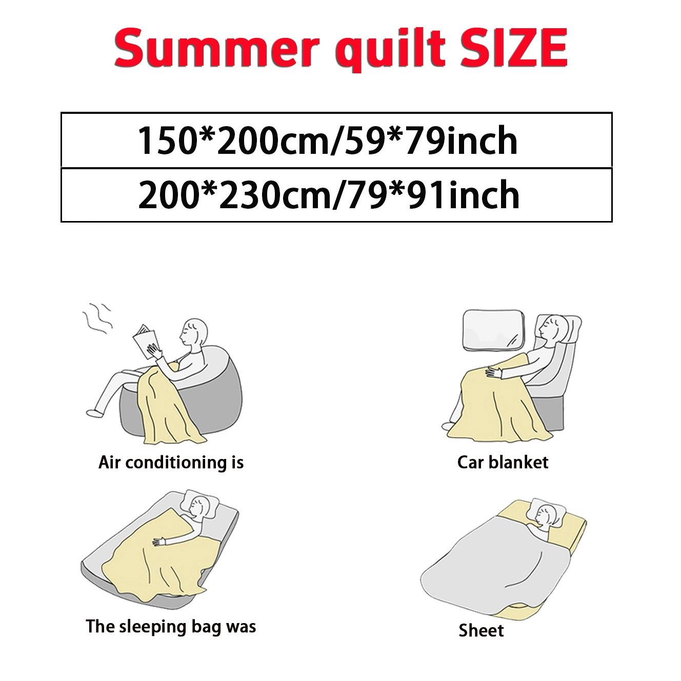 YHFYHF Nordic Style Lightweight Summer Quilt, Breathable Polyester Fiber Blanket, Ideal for Bedroom & Dormitory
