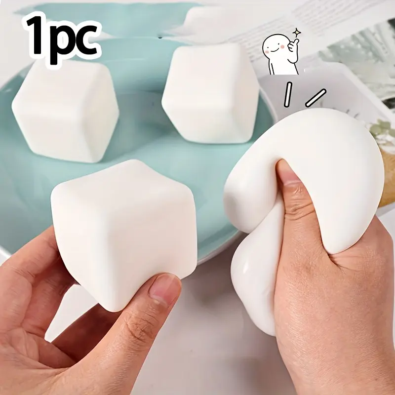 Plastic Moldable Slow-Return Toy, Creative Simulation Bean Curd, Compression Toy, Birthday Gift, Christmas Party Favors, Squishy Soft Moldable, Squishy Toys
