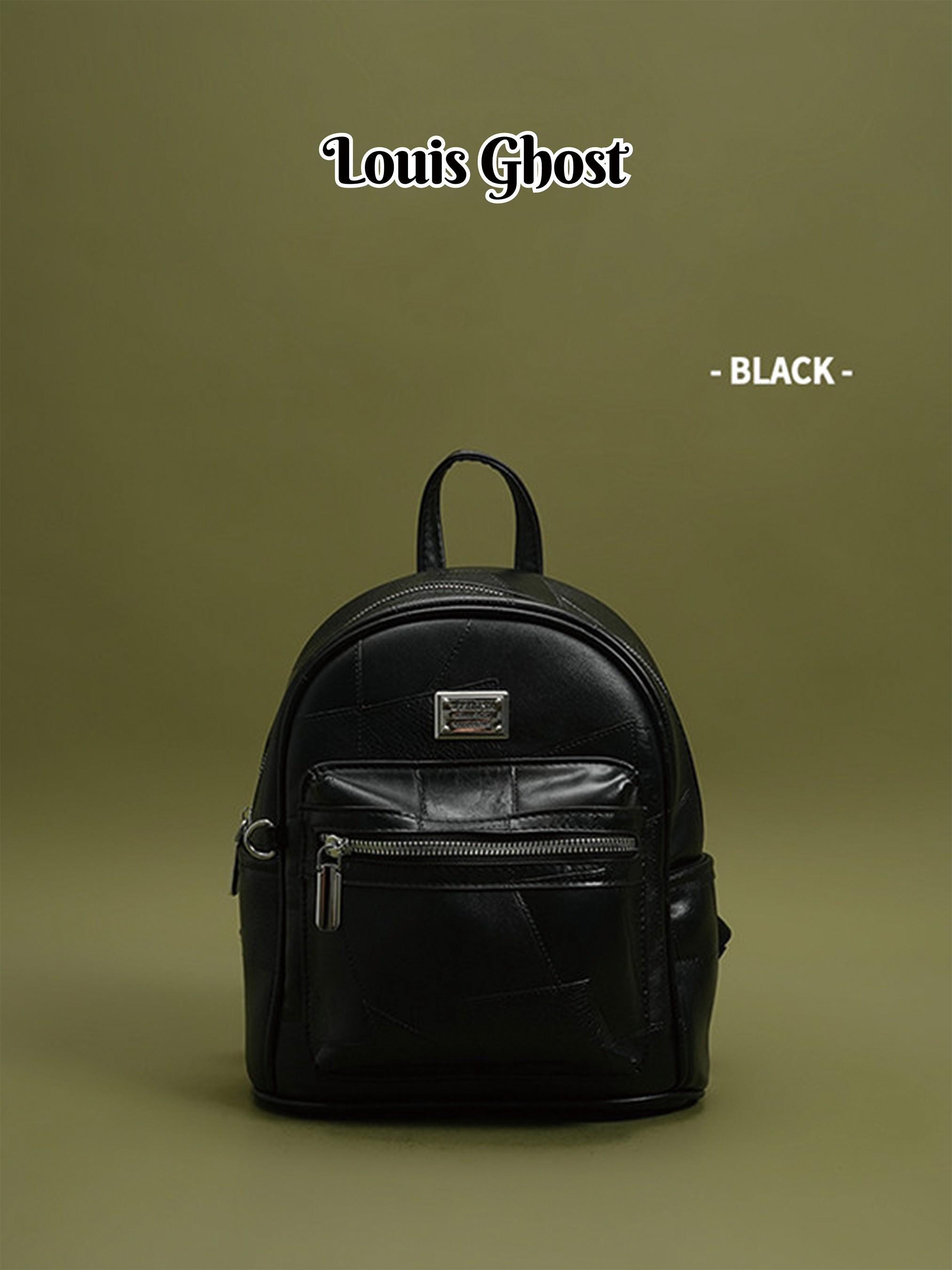 Patchwork leather mini backpack - Women's fashionable casual daily bag; Exquisite and small school schoolbag, with silver hardware and zipper pocket; Versatile soft PU leather backpack, suitable for travel, commuting and daily wear; Douyin best-selling fa