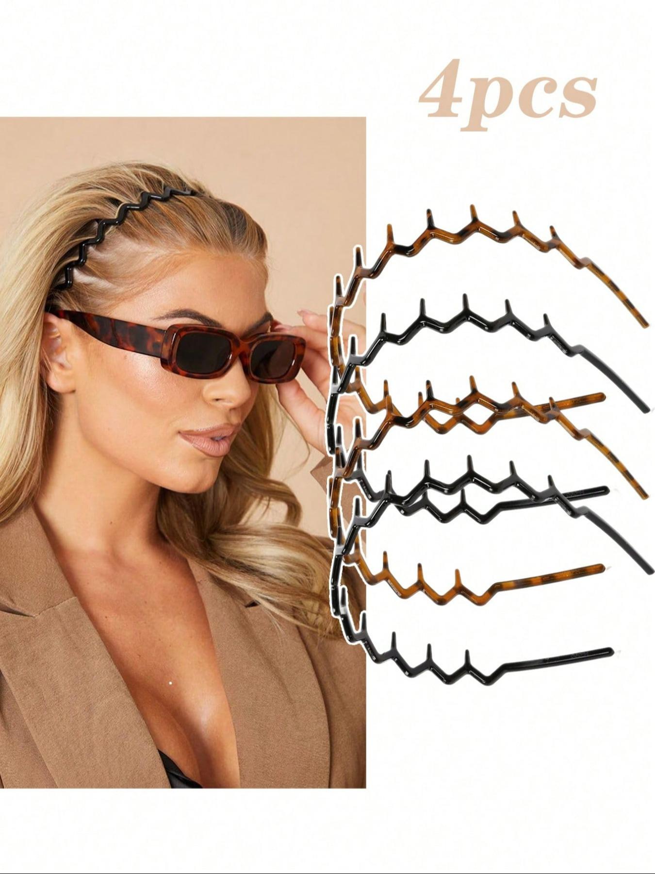 4pc Headband Set Neutral  5 style™ 4-Pack Comb Headbands - Neutral at Hamilton Place  main image 4