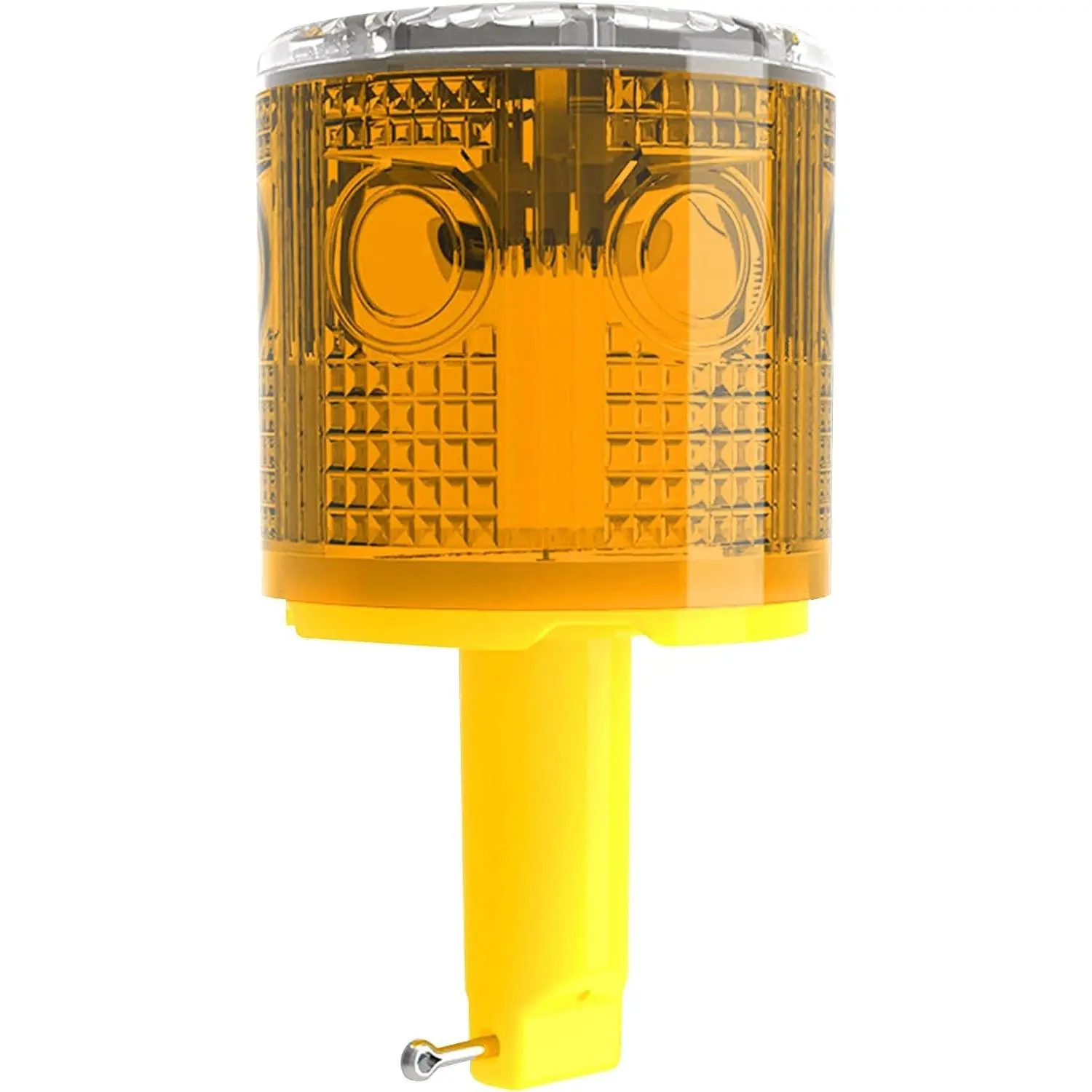 Solar Strobe Warning Light Flashing Super Bright 360 Degree Automatically Turn On&Off Emergency Strobe Traffic Light for Construction Dock Marine Crane Tower Factory Yellow