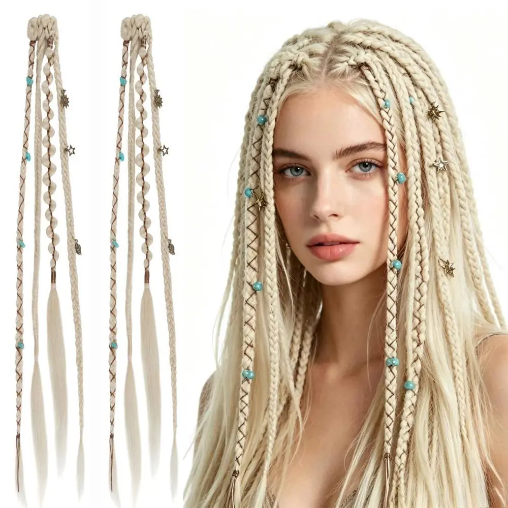 BB Clip Box Braid Hair Extensions for Hot Girls, Bohemian Tiny Twist Dreadlock Braided Fake Hair Pieces, Clip-On Decorative Hair Accessory for Festival, Party & Boho Daily Styling