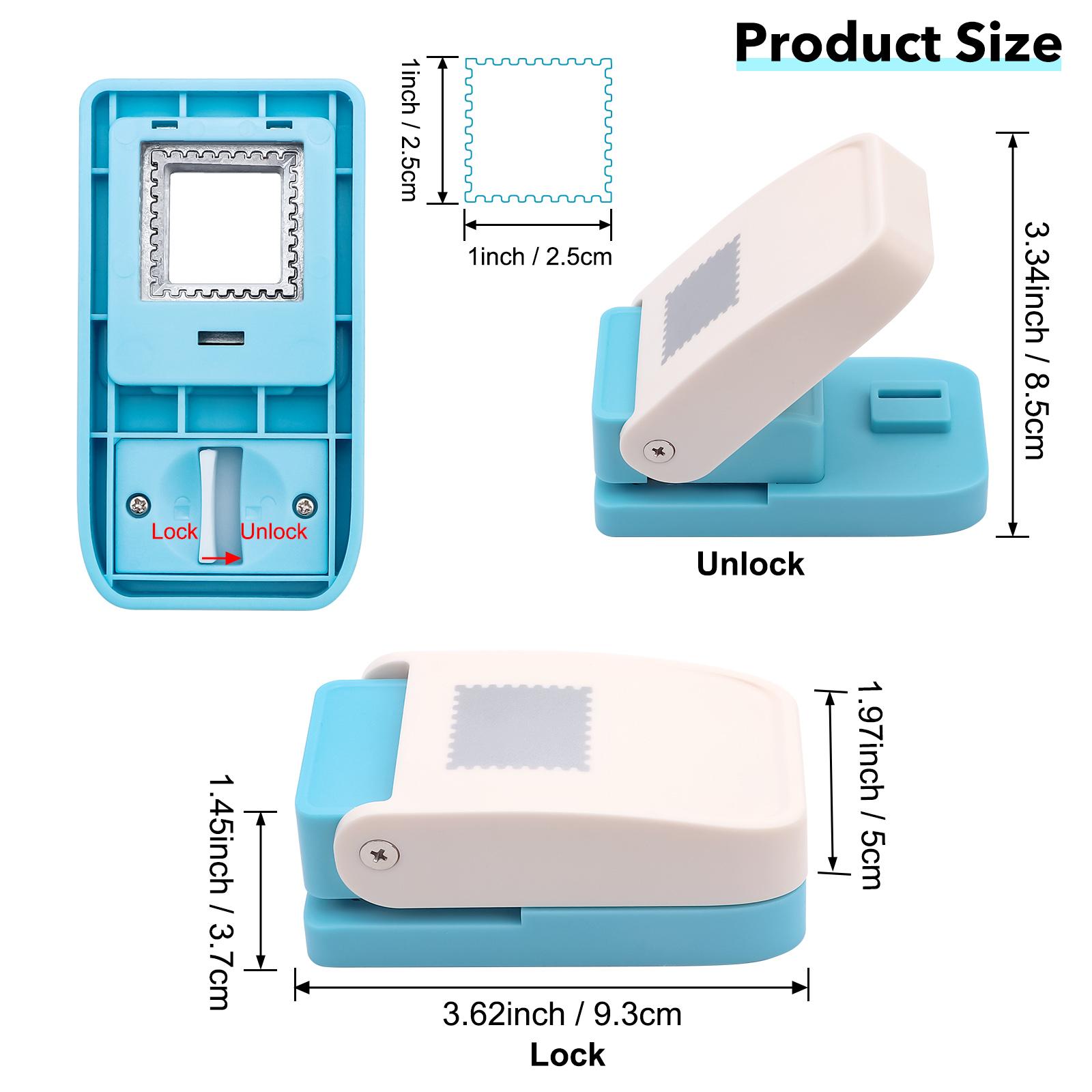1 Inch Square Postage Stamp Punch – Lever Action Craft Punch for Paper Crafting, Scrapbooking, Card Making – Punches 1x1 Inch Square Postage Stamp Shape – Sleek Design with Locking Mechanism for Easy Storage