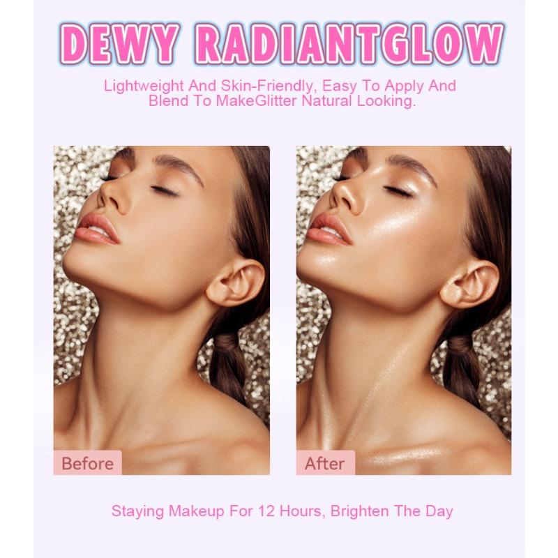 PAGE VINE Popular Water Gloss Jelly Highlight Eyeshadow Stick Super Shiny Multi-color Eyeshadow Highlight Stick Makeup