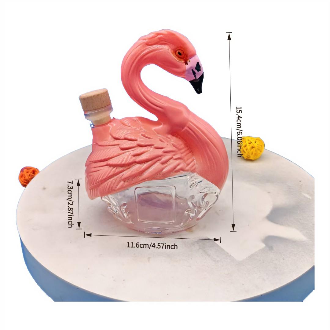 New Flamingo Whiskey Decanter, Creative Animal Glass Bottle, Unique Home Decor Item, Perfect Gift for Whisky Lovers