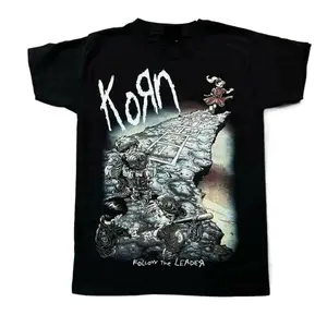 Hot!!Design Vintage Metal Band#KORN T-shirt 1990s short sleeve black S-2XL