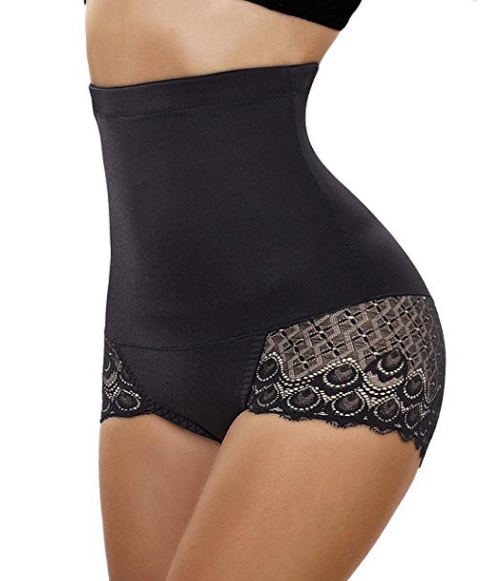 Women Tummy Control Shapewear Panties High Waist Body Shaper Underwear Lace Shaping Girdle Briefs