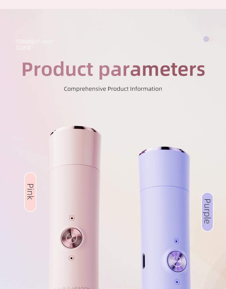 New double-head facial shaving and hair removal device for women. Suitable for face, lips and chin. USB rechargeable double-head wireless electric razor.