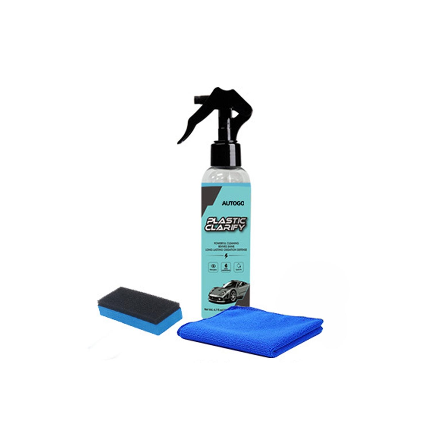 200ML Car Plastic Renewal Agent, Restores Exterior Plastic, Tire Rubber, Interior Dashboard, Door Panels, Leather Seats, Suitable for Most Cars