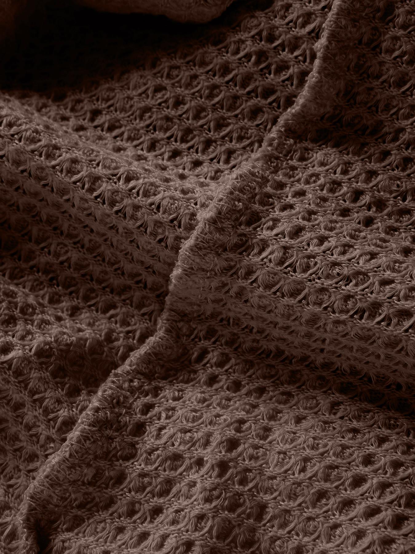 Elegant Women's Slim-Fit Long Sleeve Waffle T-Shirt, Plain Pattern Casual Top for Spring & Fall, Comfortable Thin Fabric Daily Wear