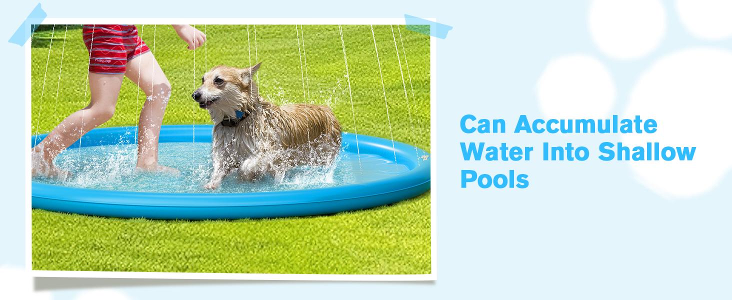 Pecute Dog Splash Pad Sprinkler Mat, Non-Slip Durable Thick PVC Backyard Water Play Mat for Dogs(without PVC pipe ), Portable Pet Wading Pool & Summer Outdoor Toy, dealsforyoudays,petlover,summer essential,summervibes Pecute Dog Splash Pad Sprinkler Mat, Non-Slip Durable Thick PVC Backyard Water Play Mat for Dogs(without PVC pipe ), Portable Pet Wading Pool & Summer Outdoor Toy, dealsforyoudays,petlover,summer essential,summervibes