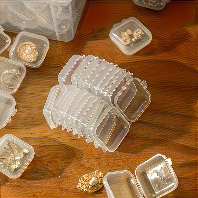 30 Mini Transparent Plastic Jewelry Storage Boxes with Lids, Stackable Containers for Earrings, Pills, Beads, Cosmetics, Craft Supplies