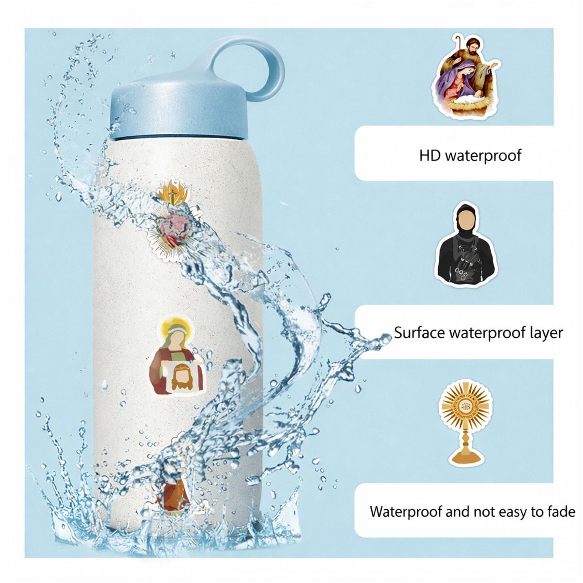 1Pc 50PCS Vintage Monk Stickers Aesthetic Religious Art Vinyl Waterproof Decals Funny Unique Graffiti Sticker Pack for Laptop Water Bottle Phone Case Skateboard Helmet Scrapbook DIY Decor Gift Spring Summer Party Supplies