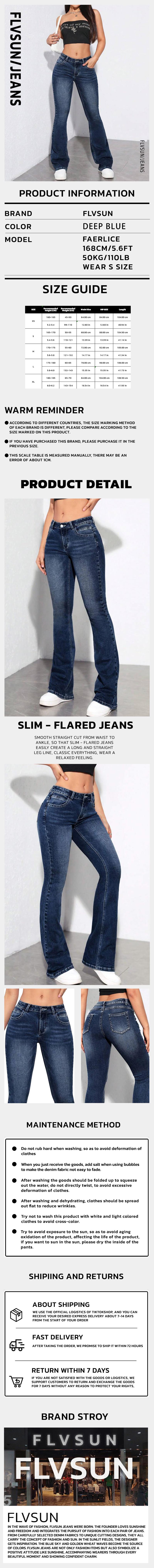 Flvsun- Women's Bell Bottom Jeans Low Rise Bootcut Flare Wide Leg Stretch Fit Long Denim Pants  Mom Jeans  90s Outfits  Low Rise Flared Jeans