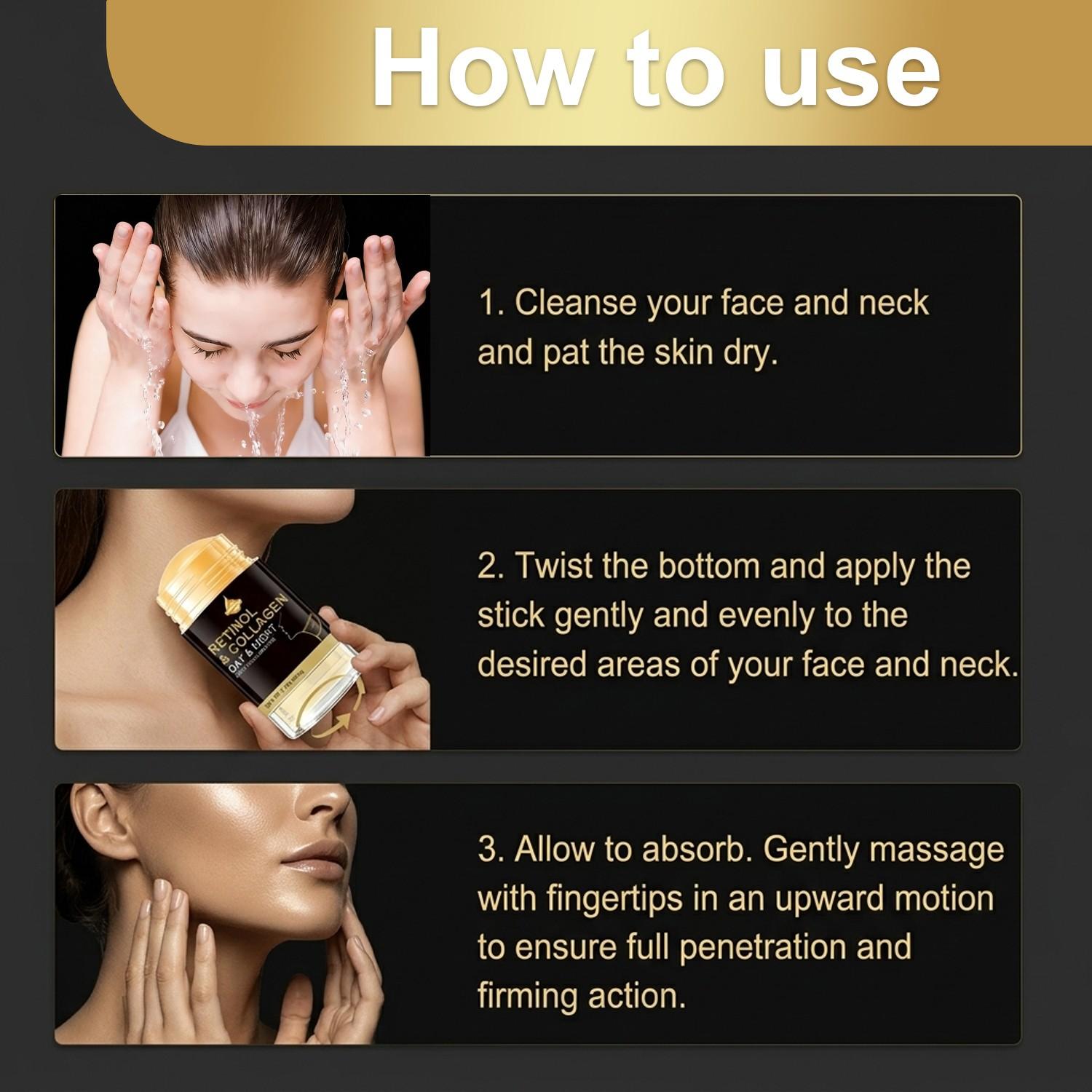 SUMIFANG Retinol Neck & Face Care Stick 40g | Retinol + Hyaluronic Acid + Collagen | Visibly Reduces Neck Lines & Firms the Jawline | Targets Neck & Face | Ideal for Visible Neck Lines / "Tech Neck" | Suitable for All Skin Types | Neck Firming Stick