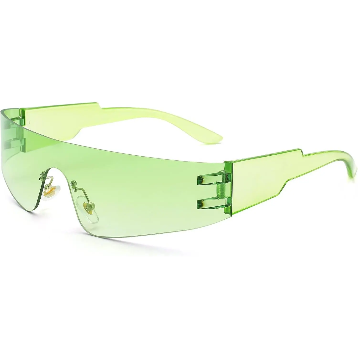 COASION Wrap Around Sunglasses for Women Trendy Rimless Futuristic Shades Y2k Shield Flat Top Fashion Eyeglasses COASION Wrap Around Sunglasses for Women Trendy Rimless Futuristic Shades Y2k Shield Flat Top Fashion Eyeglasses
