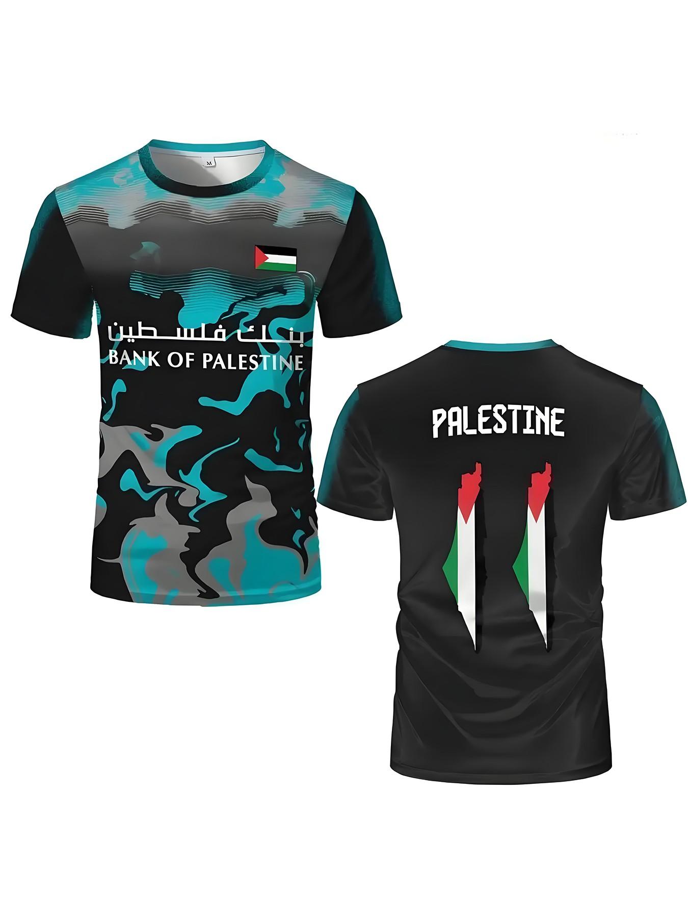 trending clothes fast shipping items,2026 New Palestine Football T-Shirt, Summer Unisex Soccer Jersey, Casual Short Sleeve Fitted Tee, All Seasons Gift Wholesale,fast shipping items