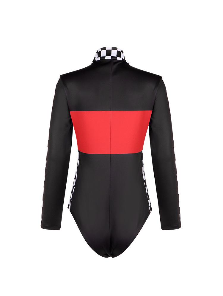 Women Racer Cosplay Costume Fashion Sexy Racing Queen Cosplay Uniform Suit One-Piece Training Racing Jumpsuits Halloween Costume