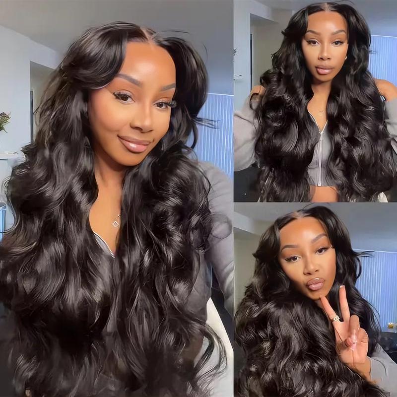 Mscoco Curtain Bangs Body Wave Human Hair Wig 6×5 Ready To Go Glueless Hd Lace Wig Face-Framing With Layers