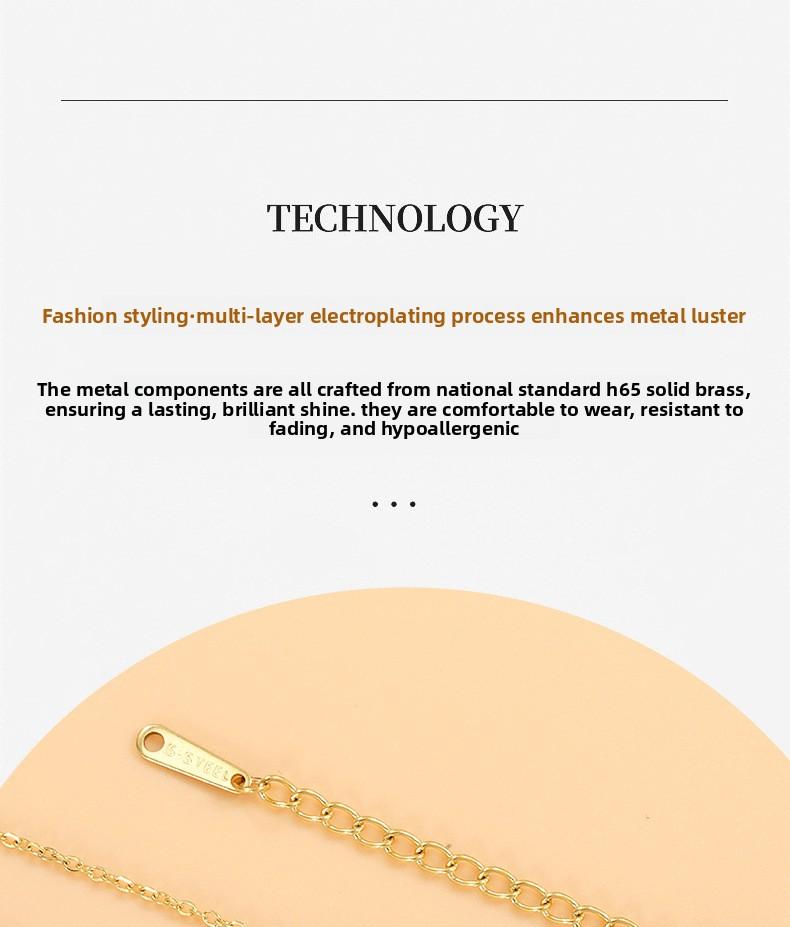 Unique design exquisite heart-shaped zircon necklace, summer fashion temperament collarbone chain, versatile cross-border pendant accessory