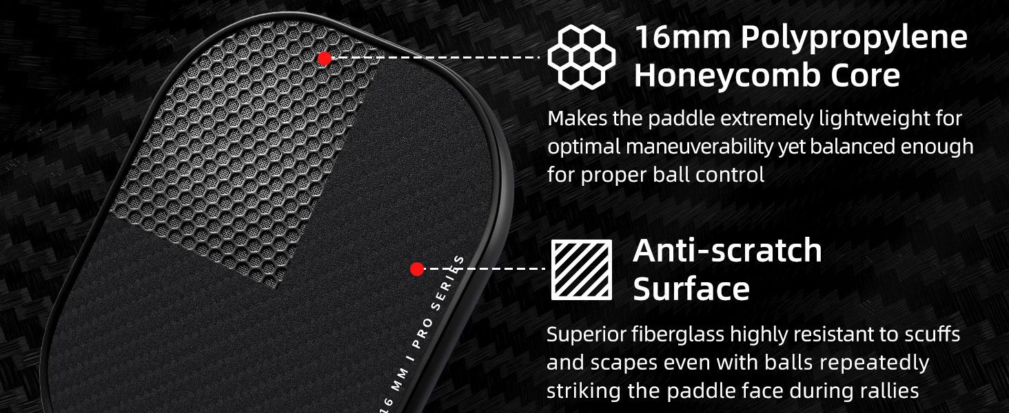 【SpringStatements】BAGAIL Pickleball Paddles, USAPA Approved Fiberglass Surface Pickleball Set, Lightweight Pickle Ball Rackets with 4 Balls, 1 Bag, Designed in California for Traction and Stability sport family