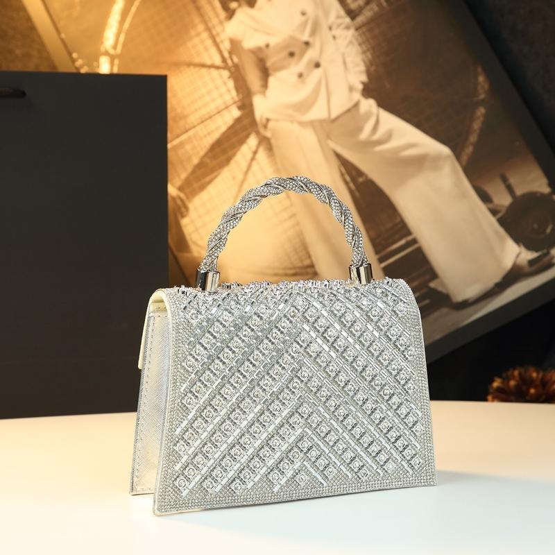 Luxury Rhinestone Handbag, Perfect for Evening Gowns, High-End Sparkling Crossbody Bag, Elegant Clutch for Special Occasions