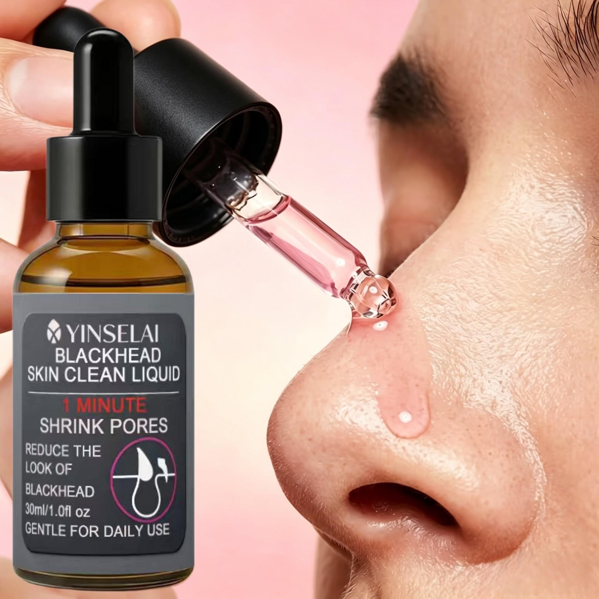 Blackhead Remover Essence, Tighten Pores, Deep Exfoliation, Remove Blackheads and Whiteheads, Suitable for All Light Skin Tones, Oil Control, Hydrating