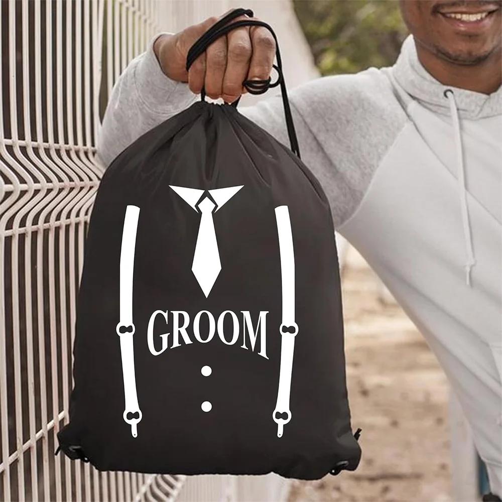 groom and Groomsmen Storage bag Proposal bags Groom Crew Bag Groomsmen gift Drawstring Bag for Bachelor Party groom to be item