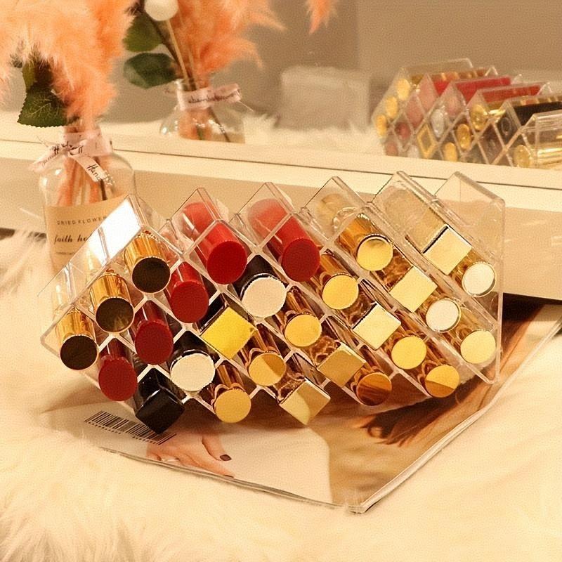 Fish-Shaped Vertical Multi-Layer Lipstick Holder - Cosmetic Storage Organizer & Display Stand for Lip Gloss & Lipsticks | Desktop Organizer for Women & Girls, Makeup Organizer Box, Gift for Valentine's Day, Christmas