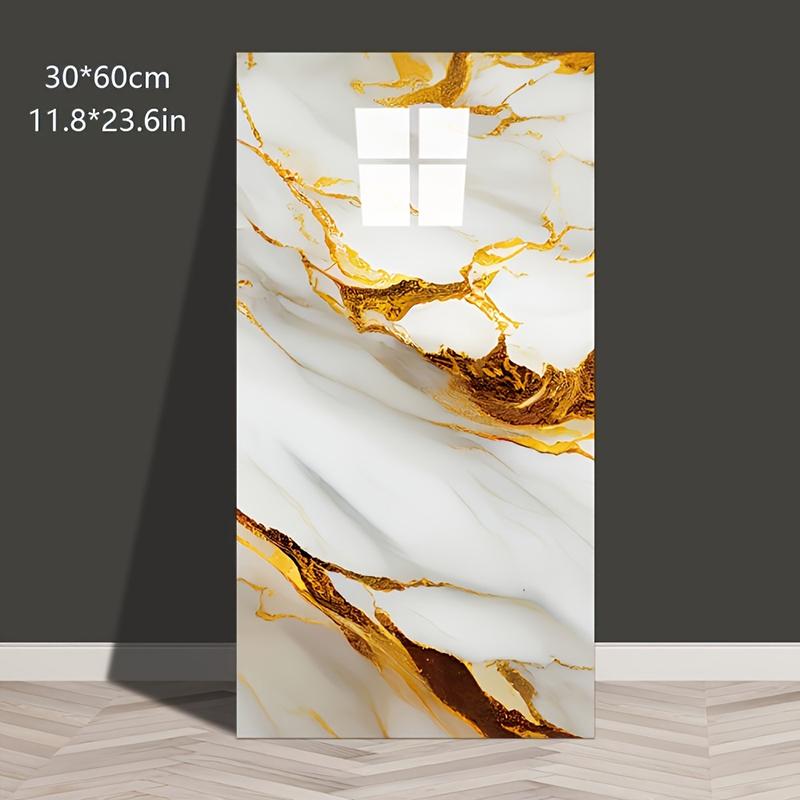 20/40Pcs Large White Marble Tile Wall Stickers, WallPaper, Easy Peel & Stick, Waterproof Self-Adhesive Panels for Kitchen, Living Room, Bathroom, Corridor, Home and Dormitory - 23.62*11.8 inch papel