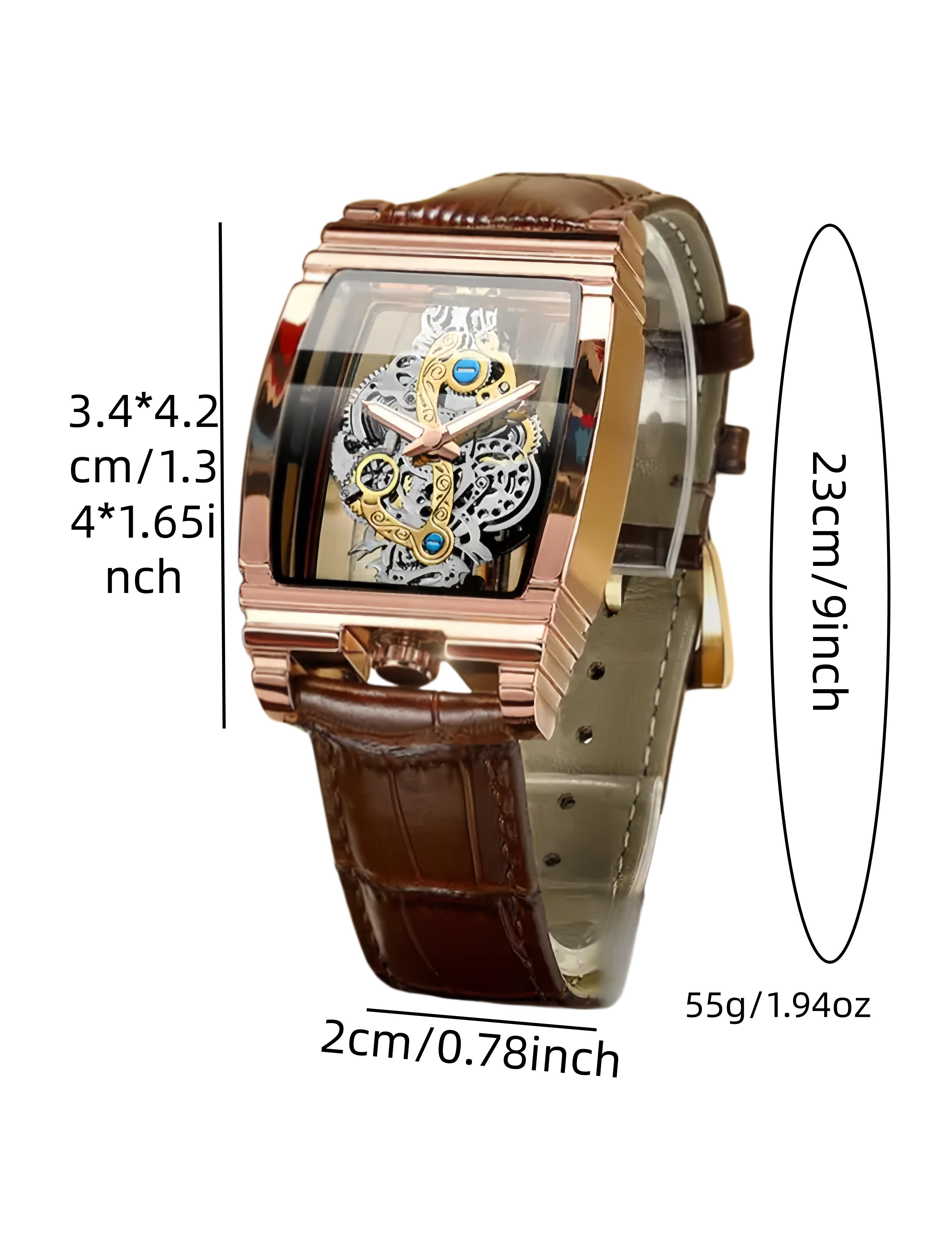 Men's Punk Style Quartz Watch, Analog Mechanical Design, Perfect for Parties and Daily Wear, Elegant Gift with Box