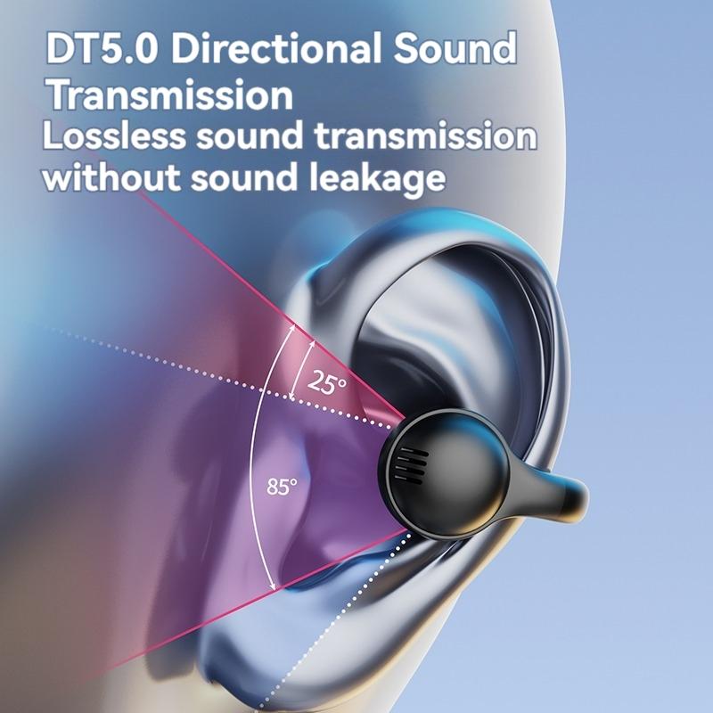 Wireless Ear Hook Earphone, Long Standby Gaming Headset with Digital Display Charging Case, True Wireless Bluetooth-compatible Fitness Earbuds for Sports Running, Chargeable Headphones