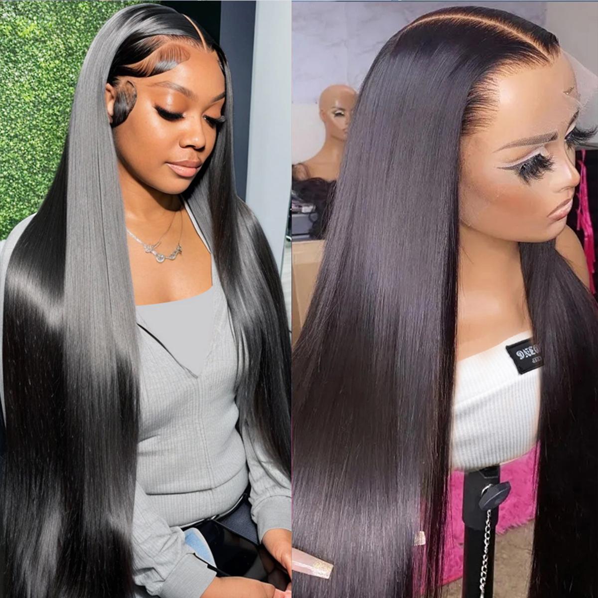 30"=$114 HD Transparent 13x6 Lace Frontal Wigs Human Hair Straight Pre-Plucked With Baby Hair 13x4 Lace Front Wig Smooth Virgin Hair For Women