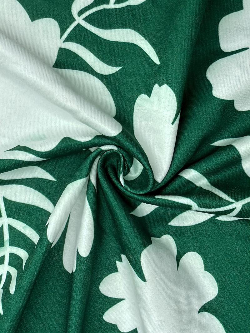 Women's Spring Summer Round Neck Loose Fit Top and Printed Long Pants Casual Set, Comfortable and Stylish for Daily Wear