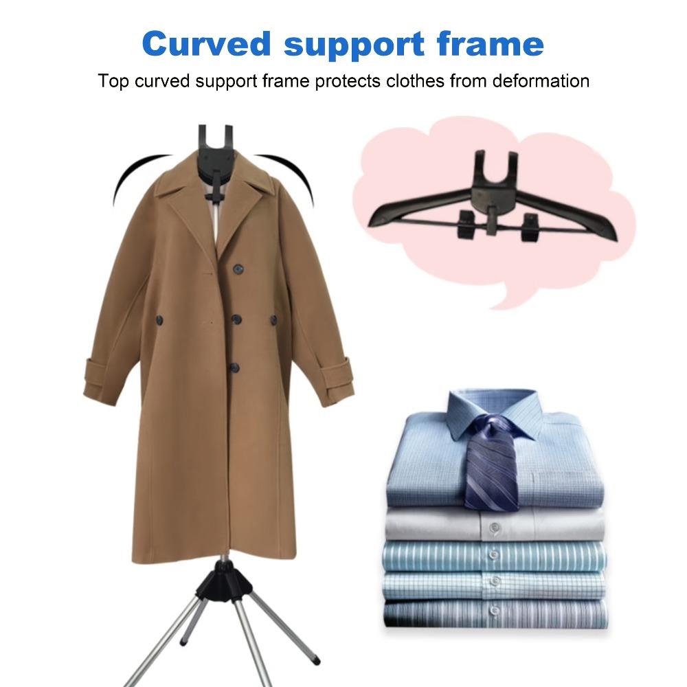 1 set includes 1 ironing hanger + 1 handheld ironing board. Retractable height adjustable, foldable for space saving and easy to carry. Thickened tube with strong load-bearing capacity, can store clothes. Suitable for home, hotel and dormitory use.