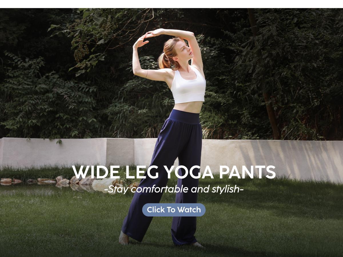 ESOFT Women's Wide Leg Pants High Waisted Lounge Soft Loose Yoga Pants with Pockets Comfy Elastic Cozy Sweatpants Outdoorfun SpringStatements