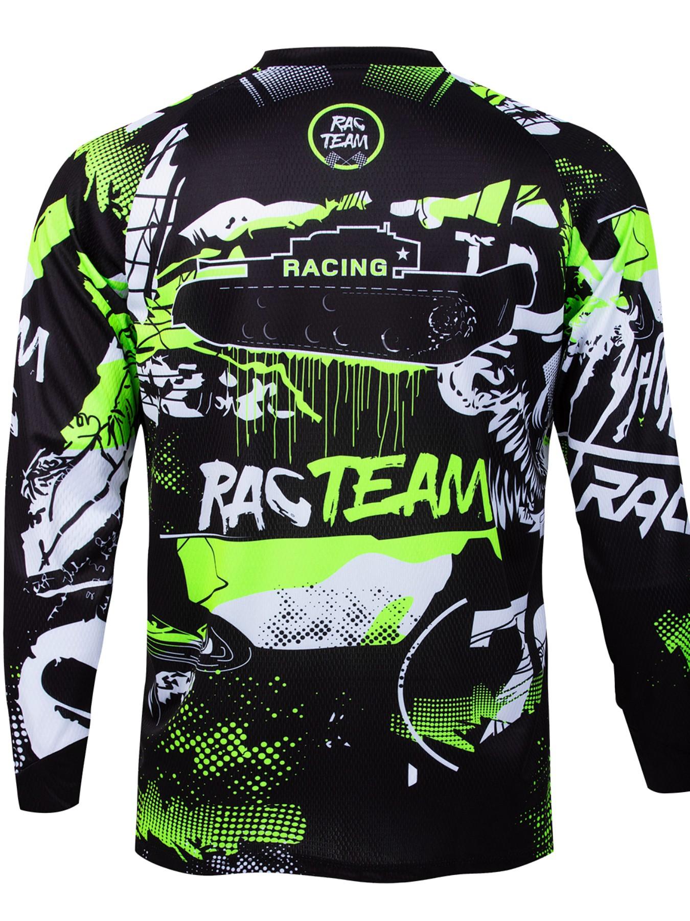 Road sports summer outdoor downhill mountain bike long-sleeved moisture wicking TOP uniform men's cycling shirt