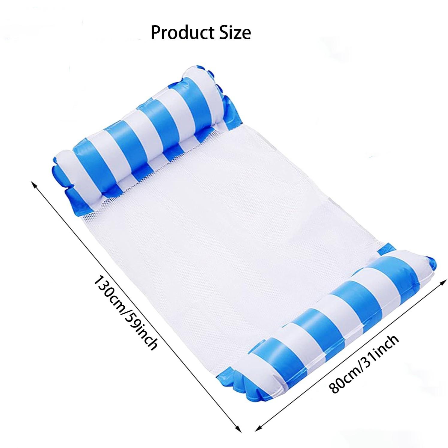 2-Pack Swimming Pool Float Hammock, Multi-Purpose Inflatable Hammock Pool Hammock (Saddle, Lounge Chair, Hammock, Drifter), Water Hammock Lounge