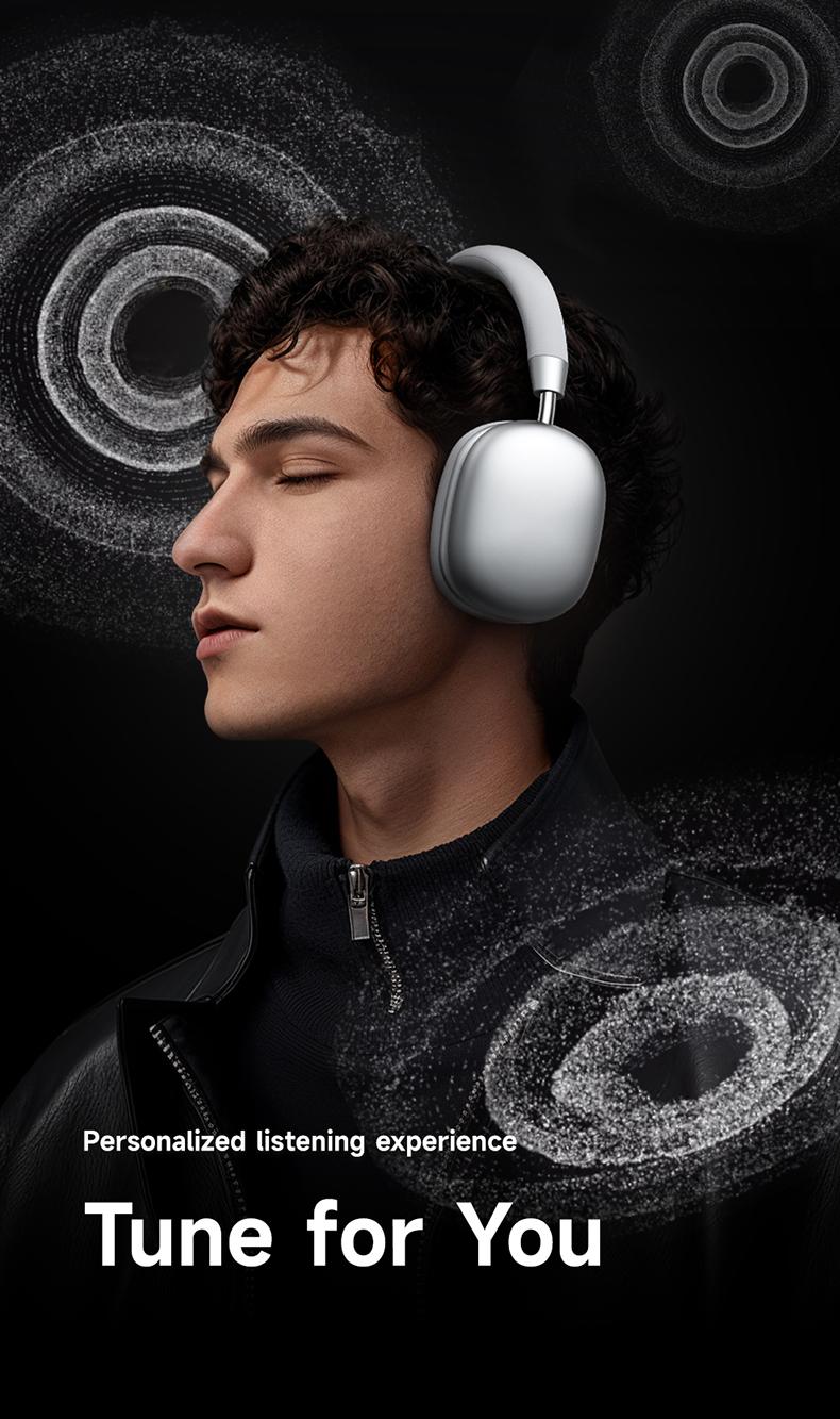 【Live broadcast exclusive】Picun F5 Wireless ANC Gym Headphones, -35dB noise cancellation headphones, Bluetooth 5.4 Low-Latency, Hi-Fi Audio, Personalized APP, Customizable EQ, comfortable for traveling and working, lightweight headset