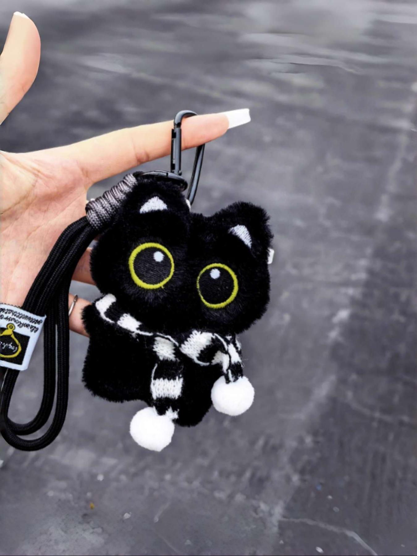 Cat Series Bag Charm Keychain Pendant, Casual Style Accessory, Compatible with Airline Tag Wallet, Perfect Gift for Bags and Backpacks, Charms For Bags