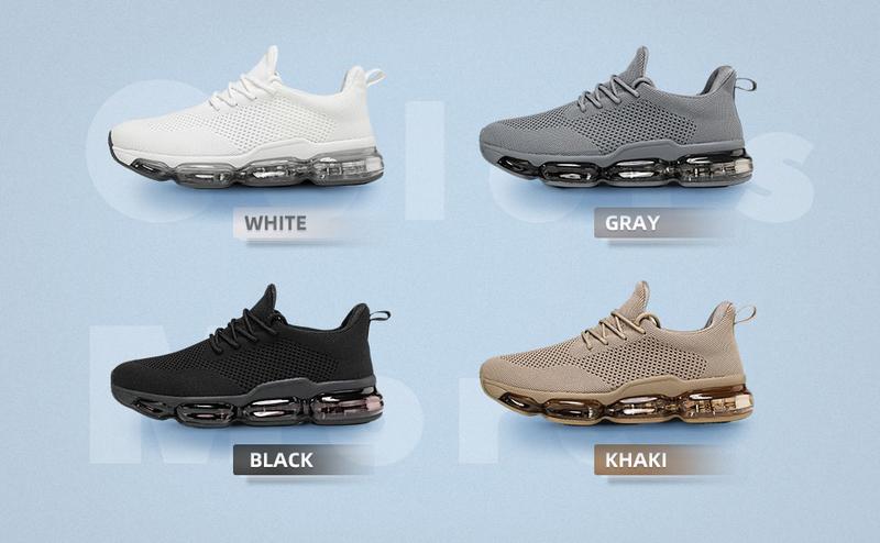 Mens Walking Shoes Lightweight Breathable Non Slip Air Running Shoes Workout Casual Comfortable Fashion Tennis Sneakers White