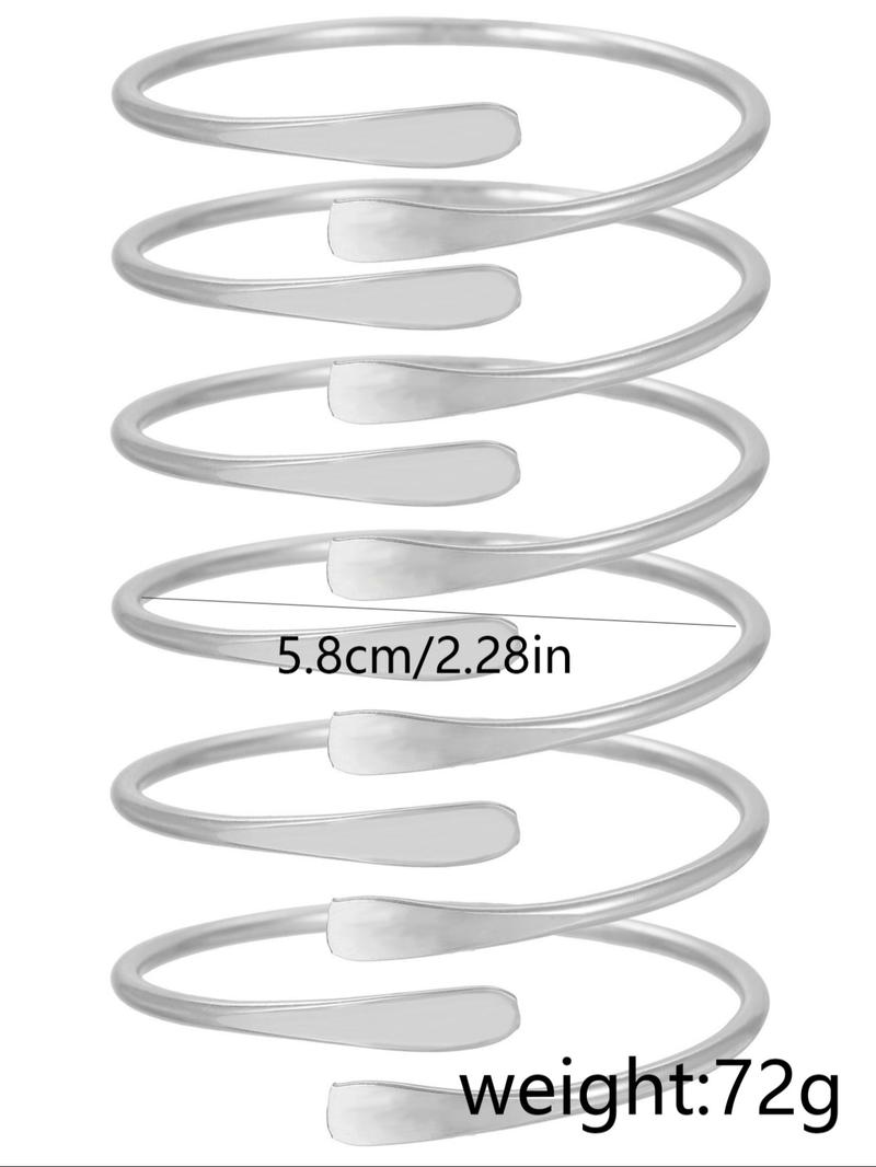 Women's Punk Style Cuff Bangle Set, 6 Counts Fashionable Minimalist Trendy Stack Bangle Bracelets for Party, Daily Decor, Trendy All-match & Exquisite Jewelry for Birthday Gift