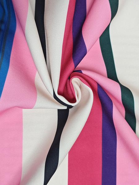 Women's Loose Striped Pants, Colorful Patchwork Drawstring Wide Leg Jeans, Casual Fashion for Spring & Fall, Comfortable Fit