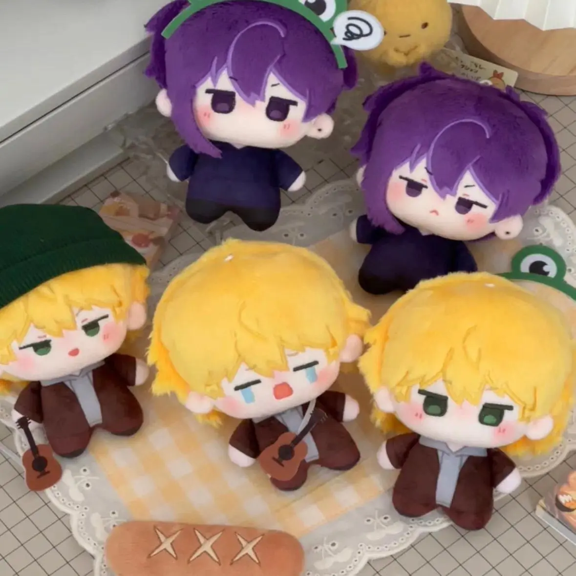 Stardew Valley Sebastian & Sam 10cm Cotton Nunu Body Printed Plush Dolls, Game Character Stuffed Toys, Collectibles for Anime Fans as Collection Gifts