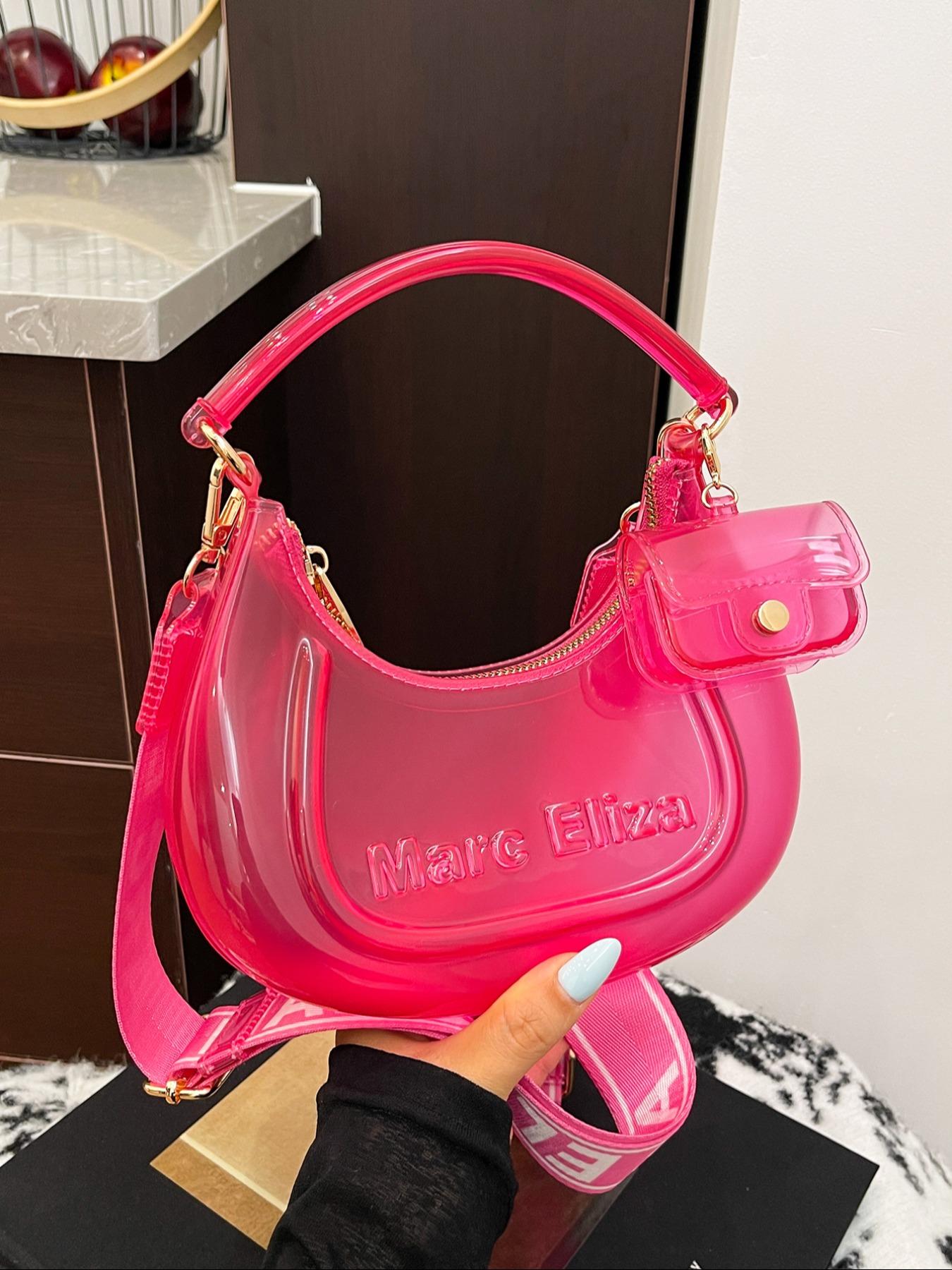 2026 New European and American Style Korean Version Unique Design High-End Crossbody Bag, Small Handbag, Transparent Shell Bag, Jelly Bag