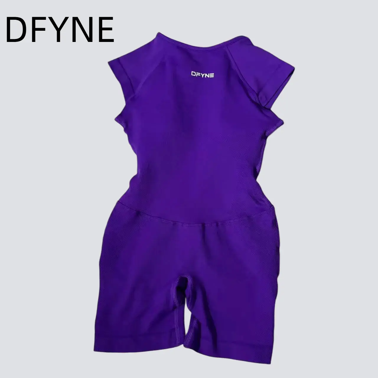 DFYNE Women's Seamless Workout Romper – High-Stretch Sleeveless Bodysuit with Tummy Control & Butt Lift