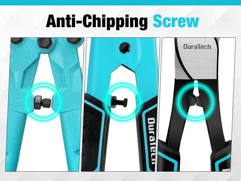 #JumpstartSale DURATECH 3-Count Bolt Cutter Pliers Set, 14" Heavy Duty Bolt Cutter, 8" Mini Bolt Cutter, 8" Wire Cable Cutter with Carrying Case, Ergonomic Handle, Cr-V Blade for Bolts, Rivets, Chains, Wires