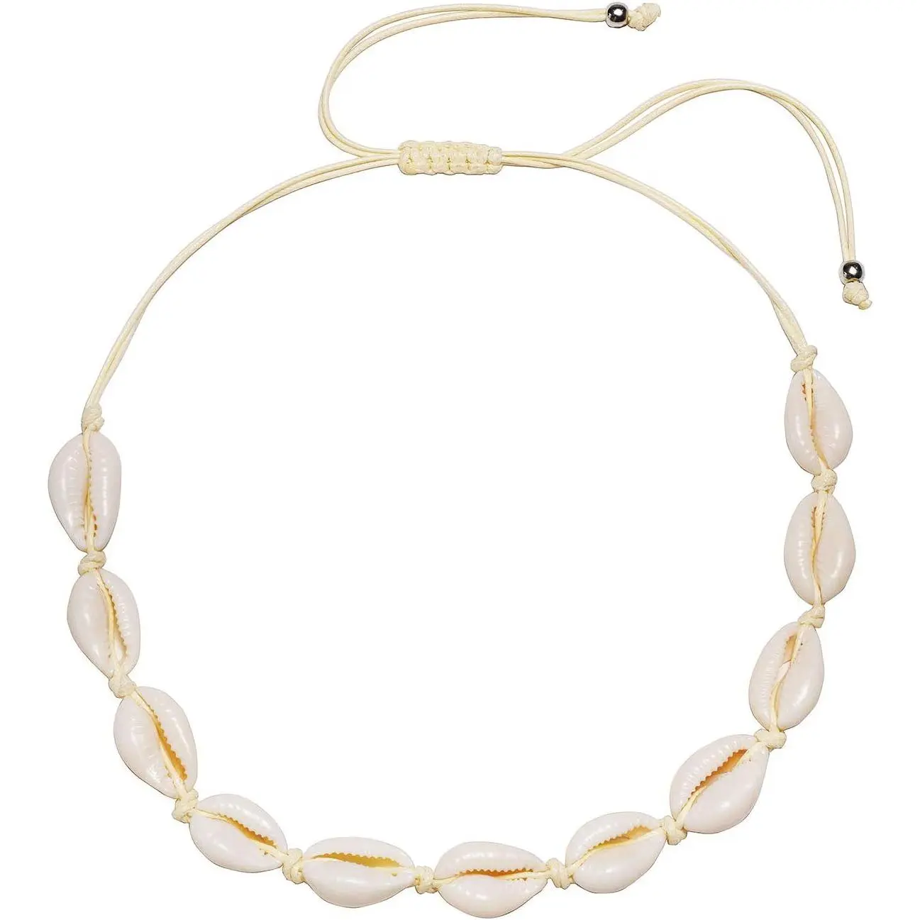 Shell Choker Necklace for Women Adjustable Natural Seashell Necklace Handmade Cowrie Shell Clavicle Necklace Beach Boho Jewelry