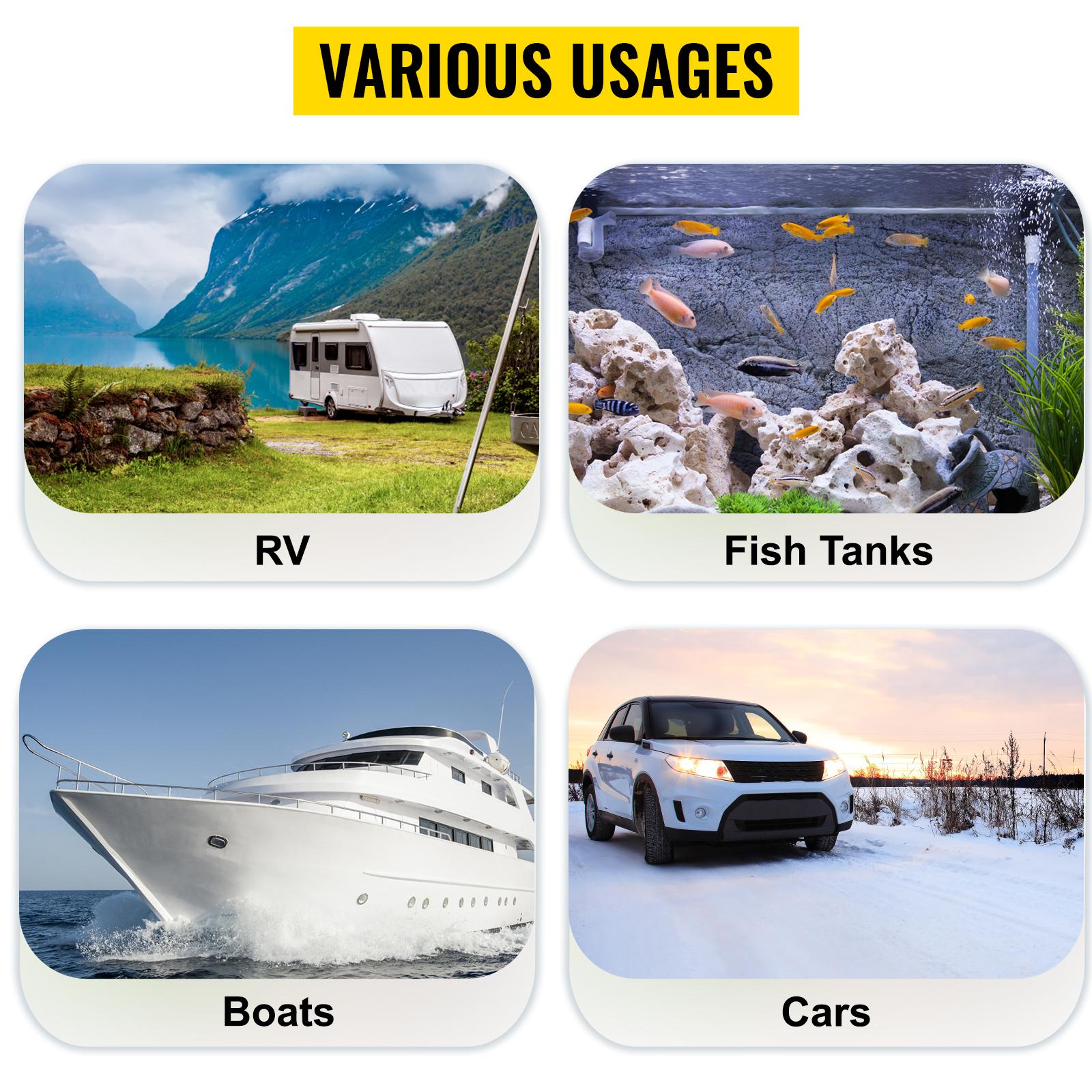 VEVOR Washdown Pump, 12V DC, 7 GPM 60 PSI, Max. 10 FT Lift Self Priming Water Pump, with EPDM Valve, Universal Salt Water Strainer Female/Male Thread, for RV, Marine Deck, Yacht