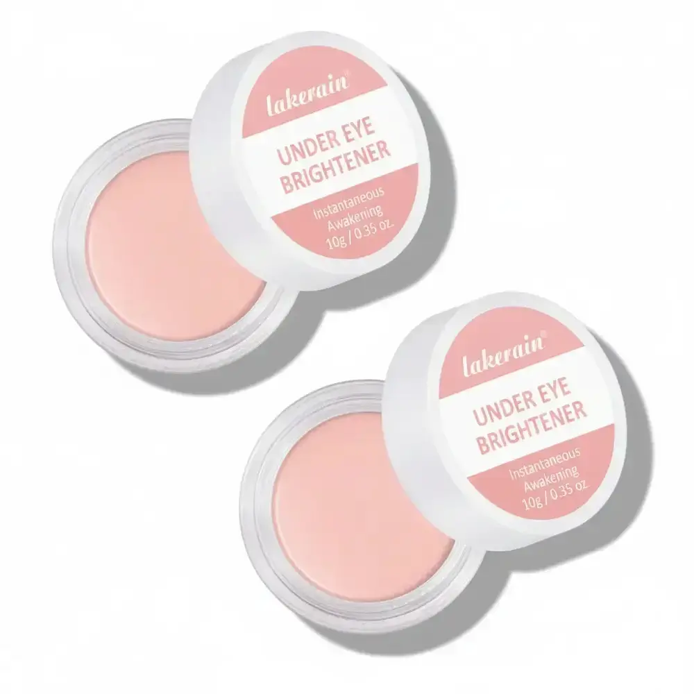 lakerain Under Eye Brightener 2-Pack Bundle, 2 x 10g Moisturizing Balm with Shea Butter and Hyaluronic Acid for Daily Eye Care